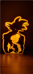Son Goku, Chi-chi et Gohan ! Veilleuse/lampe Dragon Ball Z ! Décoration unique Sangoku