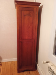 Bonnetière une porte 4 étagères