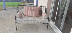 Banquette fer forgé