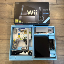 Console Wii noire Nintendo + Manette Wiimote + Cables